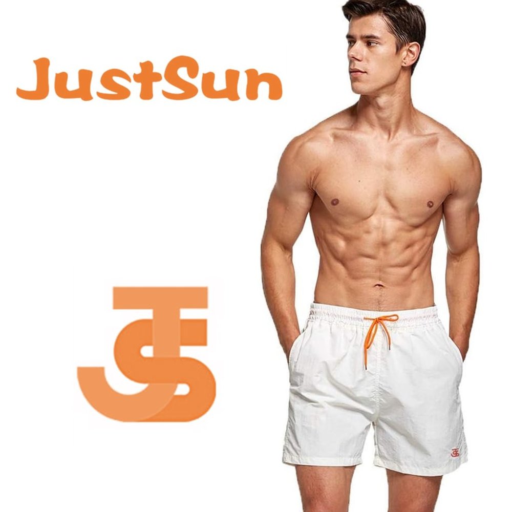 JUST SUN Mens Swim Shorts Quick Dry Waterproof Beach Shorts NEW!!!